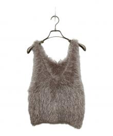 Noble（ノーブル）の古着「フェザーニットビスチェ」｜ベージュ