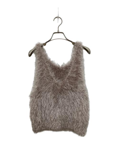 Noble（ノーブル）Noble (ノーブル) フェザーニットビスチェ ベージュ サイズ:Freeの古着・服飾アイテム