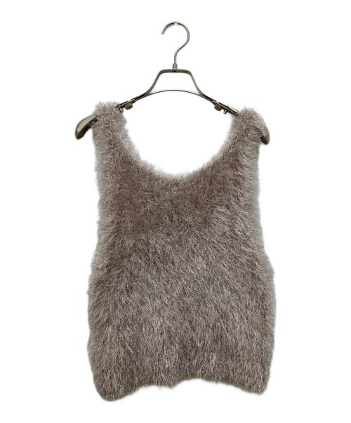 Noble（ノーブル）Noble (ノーブル) フェザーニットビスチェ ベージュ サイズ:Freeの古着・服飾アイテム