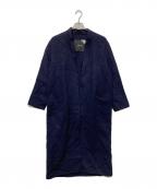 ATONエイトン）の古着「キャメル ロングコート」｜ネイビー