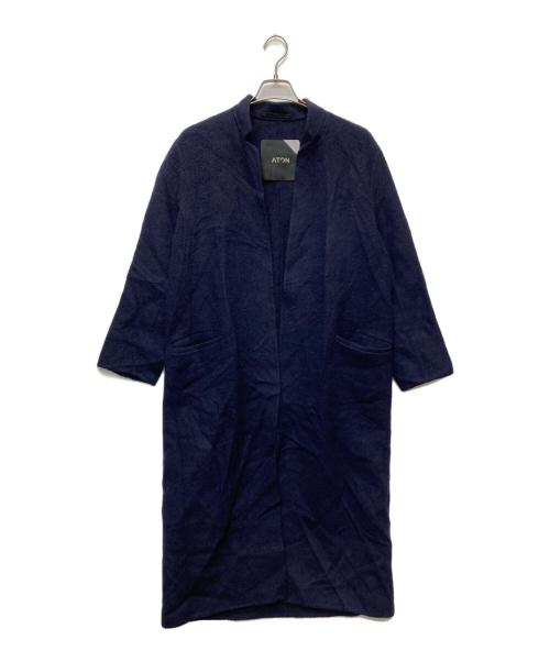 ATON（エイトン）ATON (エイトン) キャメル ロングコート ネイビー サイズ:01の古着・服飾アイテム