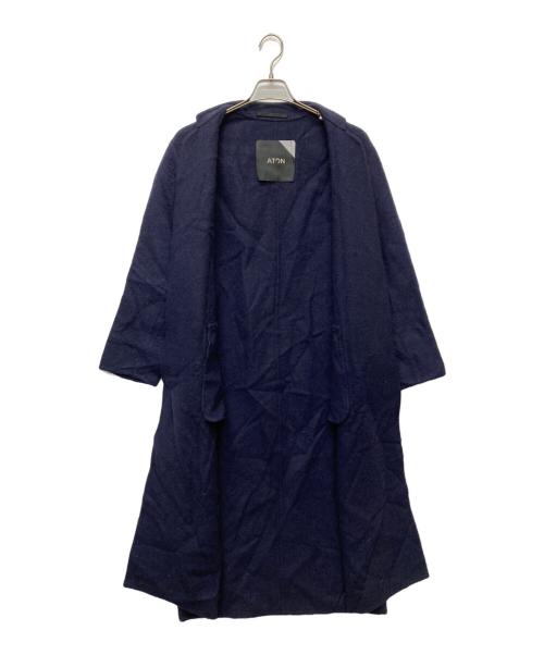 ATON（エイトン）ATON (エイトン) キャメル ロングコート ネイビー サイズ:01の古着・服飾アイテム