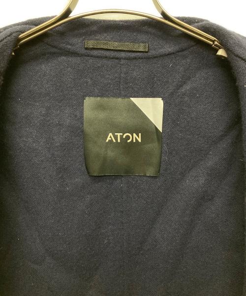 ATON（エイトン）ATON (エイトン) キャメル ロングコート ネイビー サイズ:01の古着・服飾アイテム