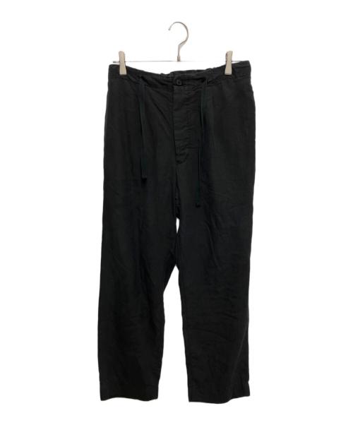 HAVERSACK（ハバーサック）HAVERSACK (ハバーサック) Linen Poplin Wide Pants ブラック サイズ:Mの古着・服飾アイテム