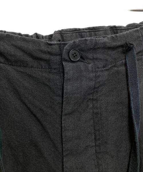 HAVERSACK（ハバーサック）HAVERSACK (ハバーサック) Linen Poplin Wide Pants ブラック サイズ:Mの古着・服飾アイテム