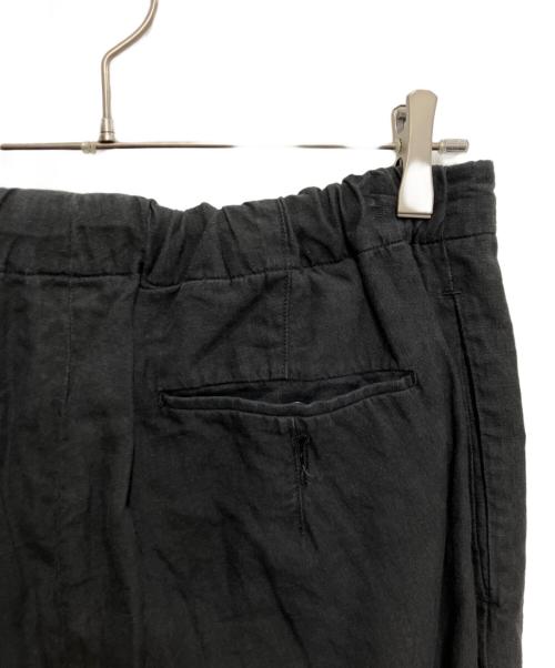 HAVERSACK（ハバーサック）HAVERSACK (ハバーサック) Linen Poplin Wide Pants ブラック サイズ:Mの古着・服飾アイテム