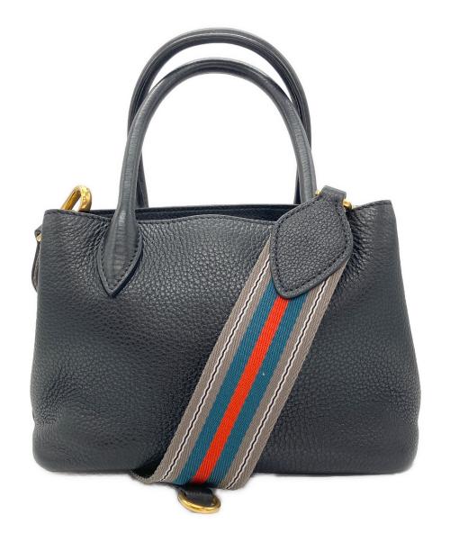 PRADA（プラダ）PRADA (プラダ) レザー2WAYショルダーバッグ ブラックの古着・服飾アイテム