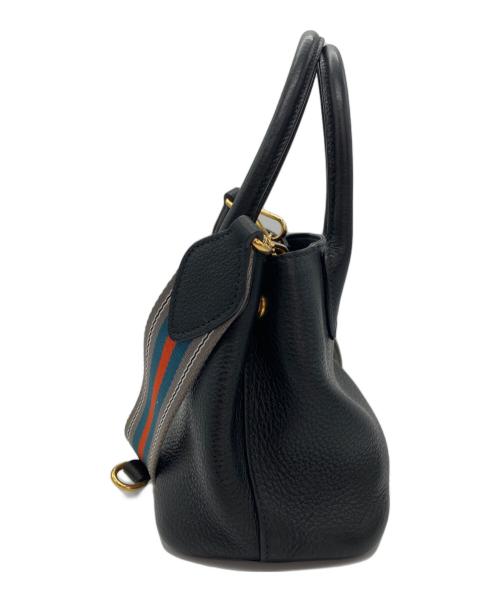 PRADA（プラダ）PRADA (プラダ) レザー2WAYショルダーバッグ ブラックの古着・服飾アイテム