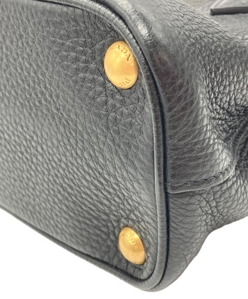PRADA（プラダ）PRADA (プラダ) レザー2WAYショルダーバッグ ブラックの古着・服飾アイテム