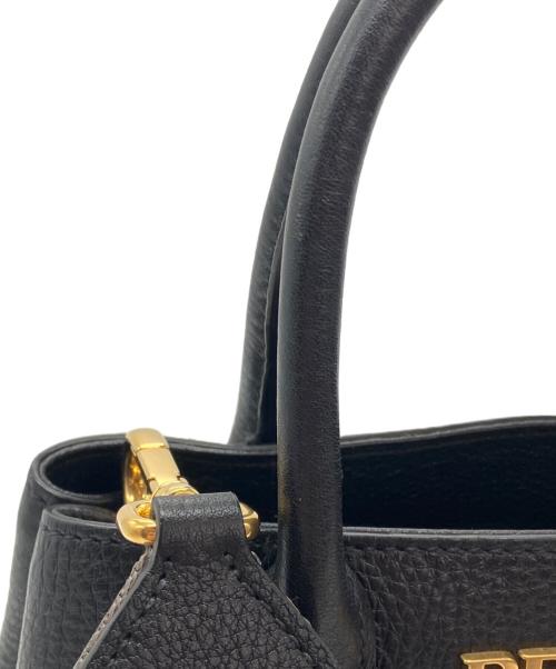 PRADA（プラダ）PRADA (プラダ) レザー2WAYショルダーバッグ ブラックの古着・服飾アイテム