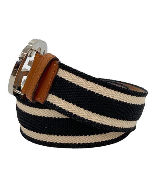 GUCCI（グッチ）GUCCI (グッチ) インターロッキングGベルト ホワイト×ブラックの古着・服飾アイテム