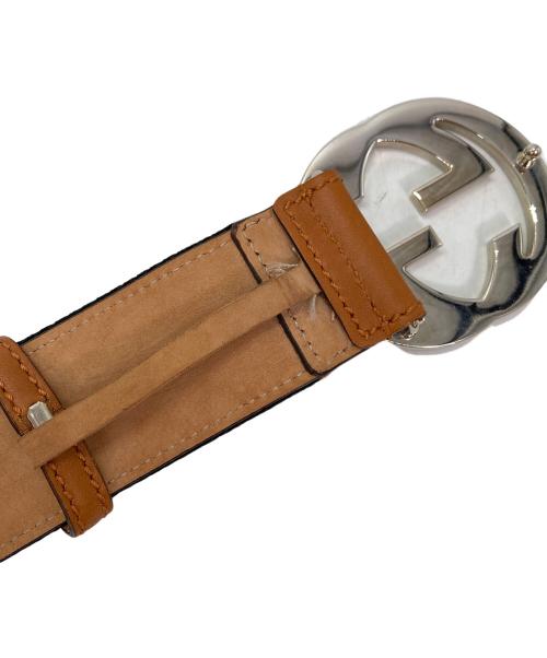 GUCCI（グッチ）GUCCI (グッチ) インターロッキングGベルト ホワイト×ブラックの古着・服飾アイテム