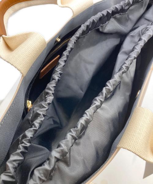 Breath TOPKAPI（ブレス トプカピ）Breath TOPKAPI (ブレス トプカピ) リプル バケツ型 トートバック L ベージュの古着・服飾アイテム