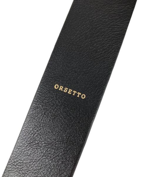 ORSETTO（オルセット）ORSETTO (オルセット) パイソンストラップ2WAYバッグ ブラックの古着・服飾アイテム