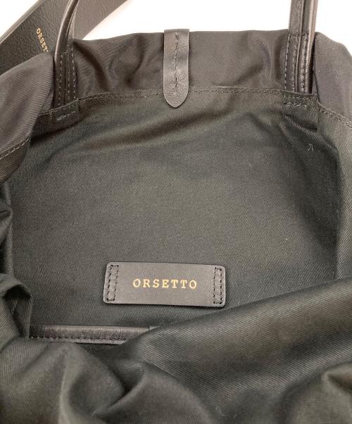 ORSETTO（オルセット）ORSETTO (オルセット) パイソンストラップ2WAYバッグ ブラックの古着・服飾アイテム