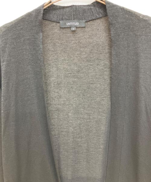 UNTITLED（アンタイトル）UNTITLED (アンタイトル) マキシスリットニットカーディガン ブラック サイズ:2の古着・服飾アイテム