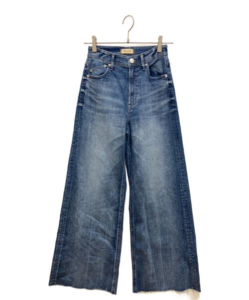 YANUK（ヤヌーク）YANUK (ヤヌーク) ワイドフレアデニムパンツ カットオフヴィンテージライトブルー サイズ:24の古着・服飾アイテム