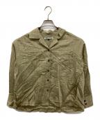 ADOLFO DOMINGUEZアドルフォ ドミンゲス）の古着「ストライプ ボウリングネック シャツ」｜グリーン×グレー