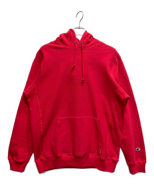 Champion REVERSE WEAVE（チャンピオン リバース ウィーブ）Champion REVERSE WEAVE (チャンピオン リバース ウィーブ) RHC Ron Herman (アールエイチシー ロンハーマン) プルオーバーパーカー レッド サイズ:LARGE 未使用品の古着・服飾アイテム