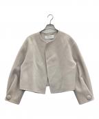 ADOREアドーア）の古着「ノーカラージャケット」｜ライトグレー