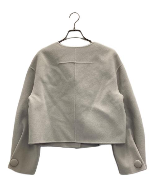 ADORE（アドーア）ADORE (アドーア) ノーカラージャケット ライトグレー サイズ:38の古着・服飾アイテム