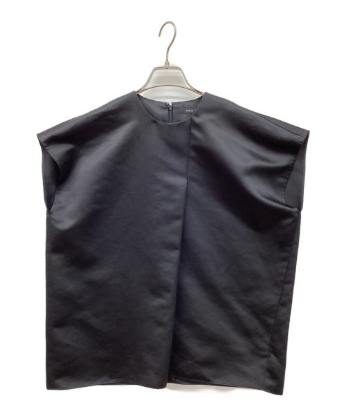 YOKO CHAN（ヨーコチャン）YOKO CHAN (ヨーコチャン) フレンチスリーブブラウス ブラック サイズ:38の古着・服飾アイテム