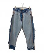 Litkovskayaリトコフスカヤ）の古着「裏デニムワイドパンツ」｜インディゴ