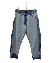 Litkovskaya（リトコフスカヤ）の古着「裏デニムワイドパンツ」｜インディゴ