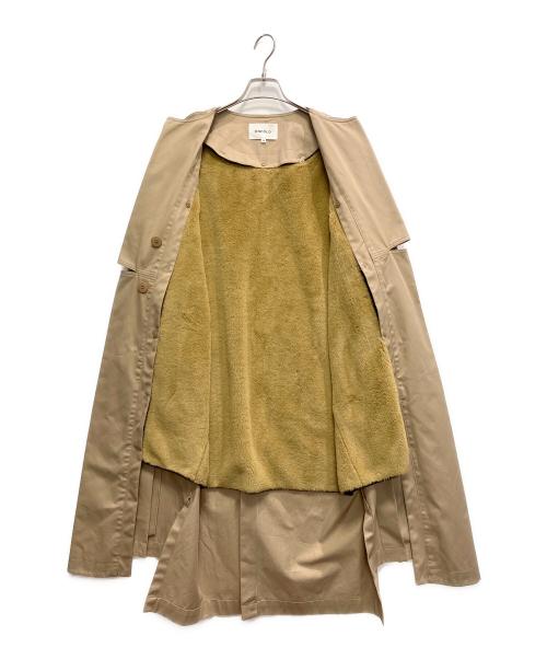 ENFOLD（エンフォルド）ENFOLD (エンフォルド) COピーチツイルライナー ロングトレンチコート ベージュ サイズ:38の古着・服飾アイテム