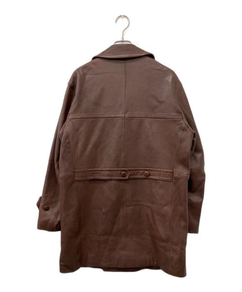 AURALEE（オーラリー）AURALEE (オーラリー) HEAVY LAMB LEATHER COAT ブラウンの古着・服飾アイテム