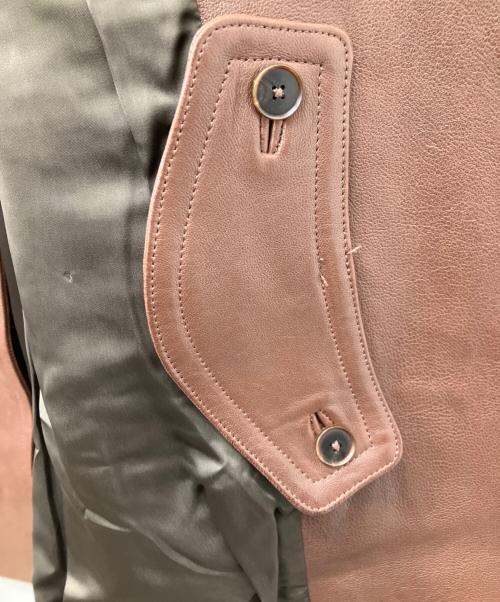 AURALEE（オーラリー）AURALEE (オーラリー) HEAVY LAMB LEATHER COAT ブラウンの古着・服飾アイテム