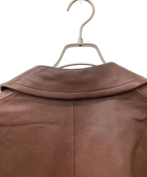 AURALEE（オーラリー）AURALEE (オーラリー) HEAVY LAMB LEATHER COAT ブラウンの古着・服飾アイテム