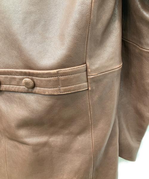 AURALEE（オーラリー）AURALEE (オーラリー) HEAVY LAMB LEATHER COAT ブラウンの古着・服飾アイテム