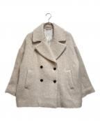 Liyocaリヨカ）の古着「ビッグカラーシャギーコート」｜ライトベージュ