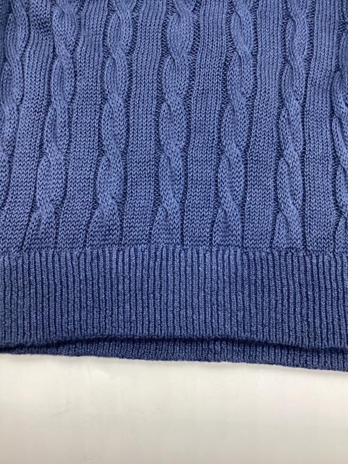 30/70（トレンタセッタンタ）30/70 (トレンタセッタンタ) Vネックリネンニット ブルー サイズ:48の古着・服飾アイテム