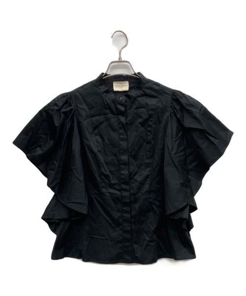 UNITED ARROWS（ユナイテッドアローズ）UNITED ARROWS (ユナイテッドアローズ) ペプラム フレアスリーブ ブラウス ブラック サイズ:Freeの古着・服飾アイテム