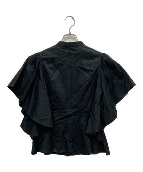 UNITED ARROWS（ユナイテッドアローズ）UNITED ARROWS (ユナイテッドアローズ) ペプラム フレアスリーブ ブラウス ブラック サイズ:Freeの古着・服飾アイテム
