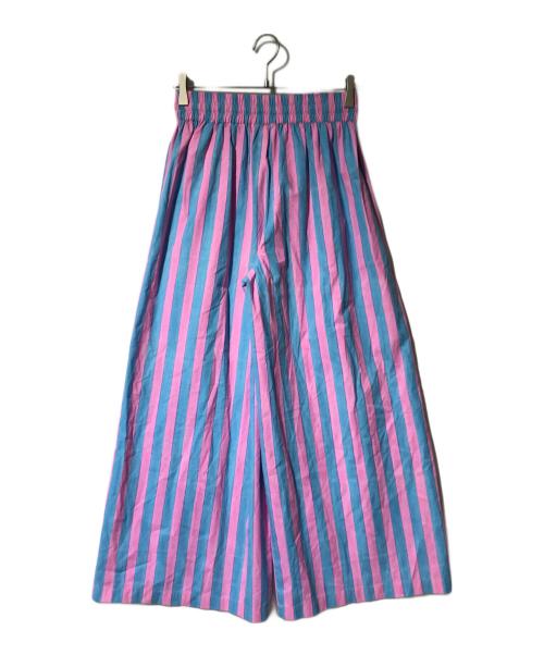 SZ Blockprints（エスゼットブロックプリント）SZ Blockprints (エスゼットブロックプリント) Ron Herman (ロンハーマン) Drawstring Thick Striped Cotton Pants ピンク×ブルー サイズ:Sの古着・服飾アイテム
