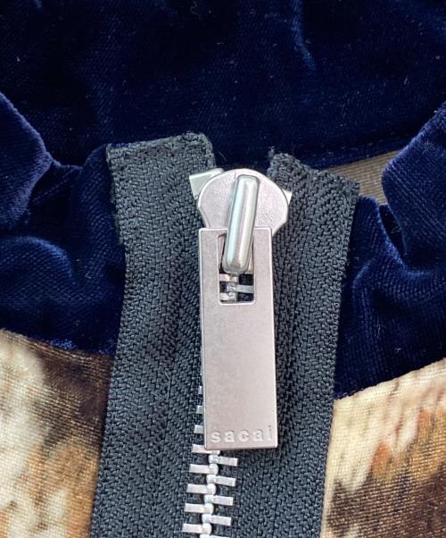 sacai（サカイ）sacai (サカイ) ノルディックオパールプリーツブラウス ブラウン サイズ:２の古着・服飾アイテム