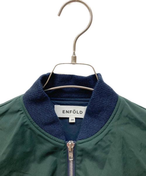 ENFOLD（エンフォルド）ENFOLD (エンフォルド) ドッキングワンピース ネイビー×グリーン サイズ:38の古着・服飾アイテム