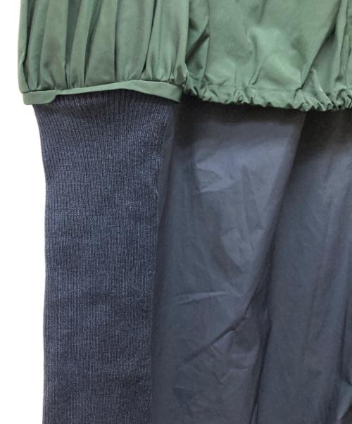 ENFOLD（エンフォルド）ENFOLD (エンフォルド) ドッキングワンピース ネイビー×グリーン サイズ:38の古着・服飾アイテム