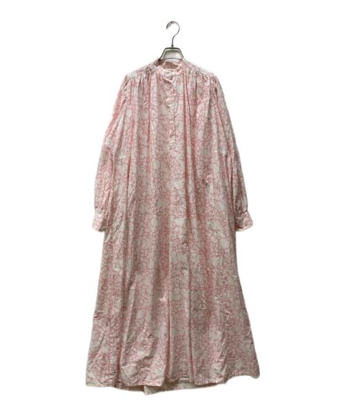 SZ Blockprints（エスゼットブロックプリント）SZ Blockprints (エスゼットブロックプリント) Ron Herman (ロンハーマン) TEN (テン) カフタンドレス ピンク サイズ:Sの古着・服飾アイテム