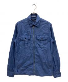 POLO RALPH LAUREN（ポロ・ラルフローレン）の古着「コットンジップシャツジャケット」｜ブルー