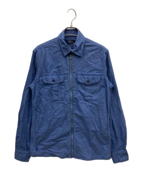 POLO RALPH LAUREN（ポロ・ラルフローレン）POLO RALPH LAUREN (ポロ・ラルフローレン) コットンジップシャツジャケット ブルー サイズ:XSの古着・服飾アイテム