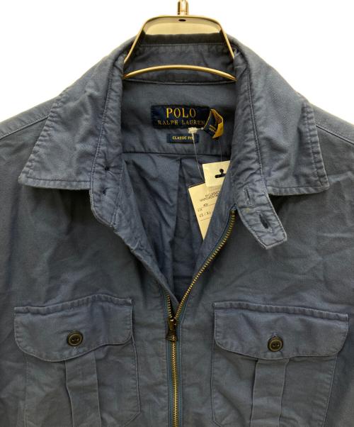 POLO RALPH LAUREN（ポロ・ラルフローレン）POLO RALPH LAUREN (ポロ・ラルフローレン) コットンジップシャツジャケット ブルー サイズ:XSの古着・服飾アイテム