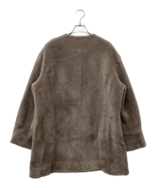 SOEJU（ソージュ）SOEJU (ソージュ) ノーカラーボアコート ブラウン サイズ:Mの古着・服飾アイテム