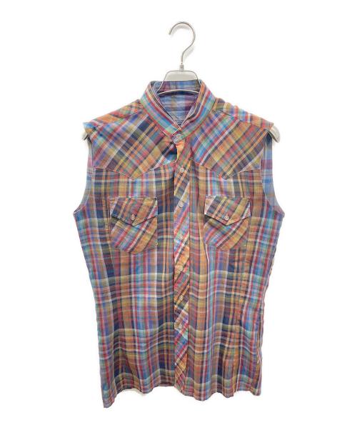 MARTIN MARGIELA 0 10（マルタン マルジェラ ゼロ テン）Martin Margiela 0 10 (マルタン マルジェラ ゼロ テン) リバーシブルノースリーブシャツ マルチカラー サイズ:2の古着・服飾アイテム