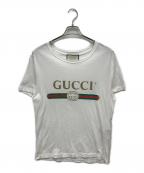 GUCCIグッチ）の古着「ロゴウォッシュド Tシャツ」｜ホワイト