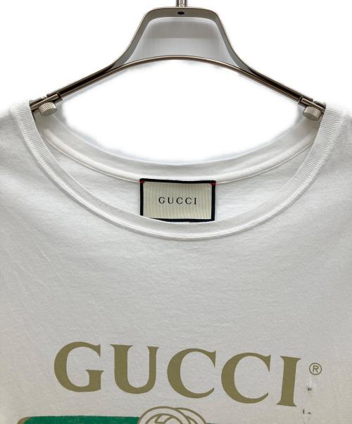 GUCCI（グッチ）GUCCI (グッチ) ロゴウォッシュド Tシャツ ホワイト サイズ:XSの古着・服飾アイテム