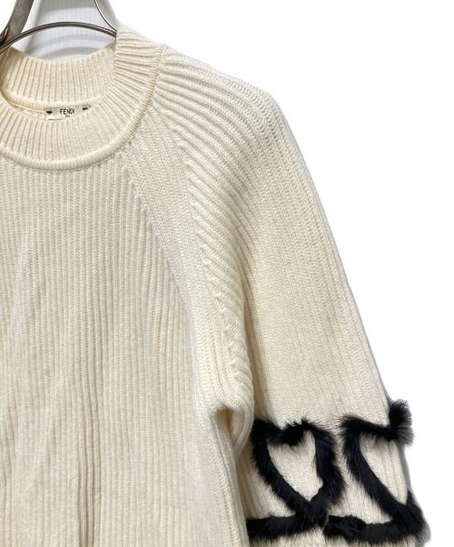 FENDI（フェンディ）FENDI (フェンディ) ハートファースリーブニット アイボリー サイズ:38の古着・服飾アイテム